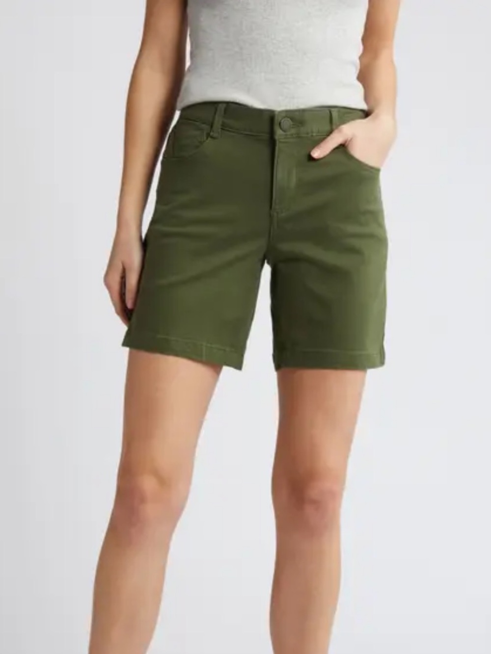 CASLON Olive Green Bermuda Shorts Size 8 $65 EUC KL